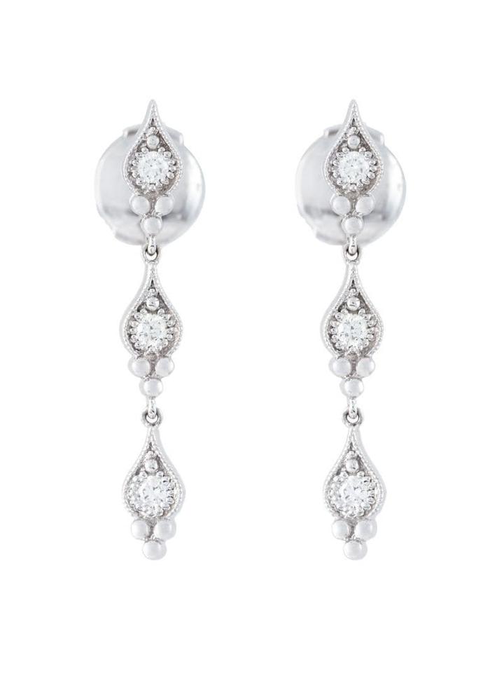 Stone 'cry Me A River' Diamond Earrings - Metallic