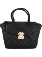 Quilted Tote, Women's, Black, Polyurethane, Love Moschino