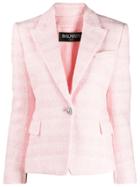 Balmain Slim-fit Bouclé Tweed Jacket - Pink