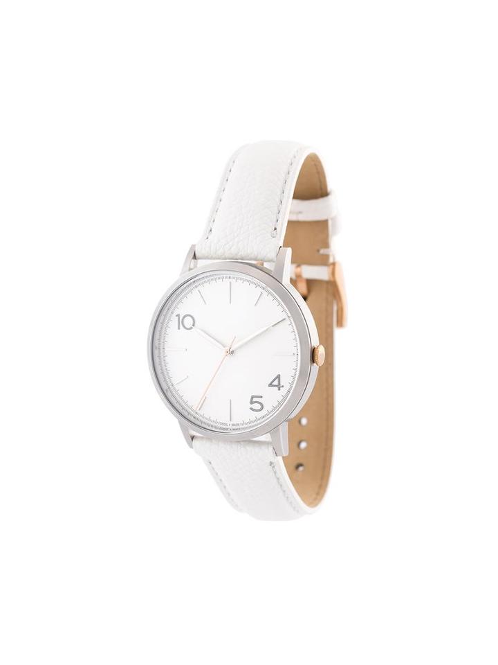 Forty Five Ten X Fossil Silver Toned Dial Watch, Adult Unisex, White