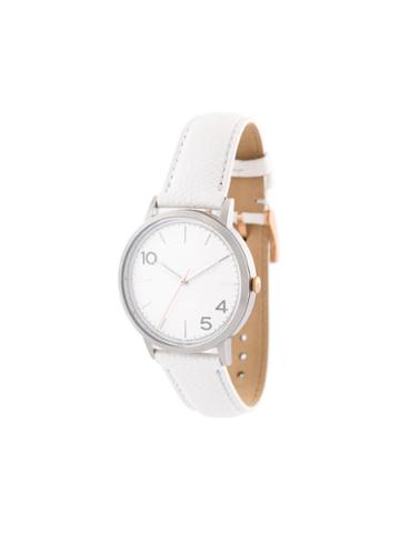 Forty Five Ten X Fossil Silver Toned Dial Watch, Adult Unisex, White