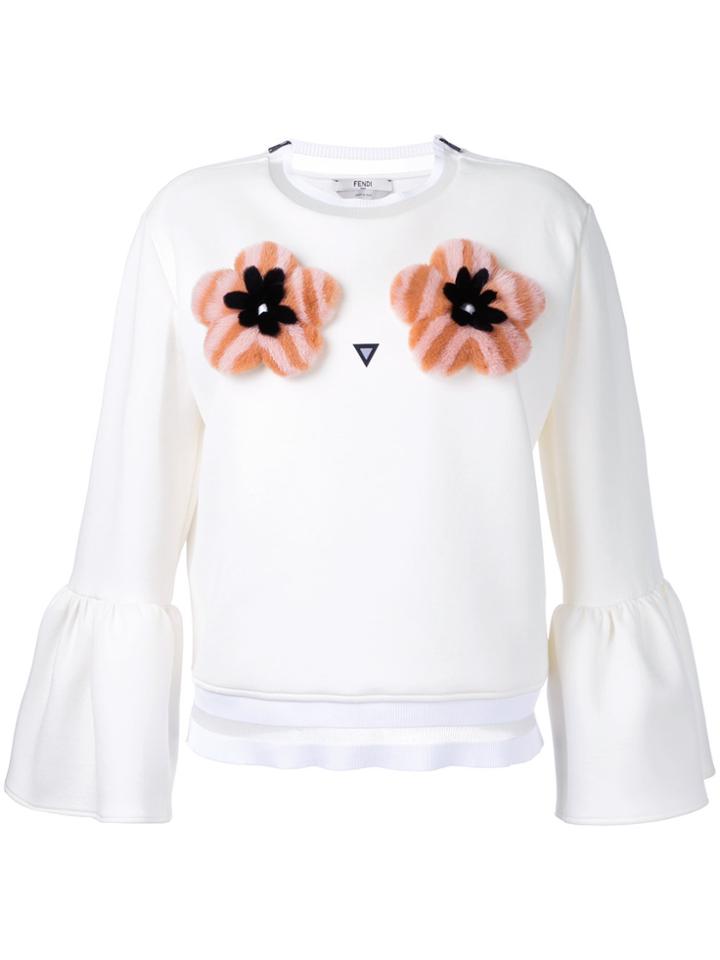 Fendi Floral Patch Top - White