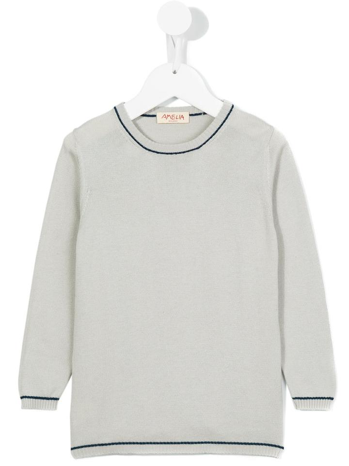Amelia Milano Crew Neck Jumper, Boy's, Size: 6 Yrs, Grey