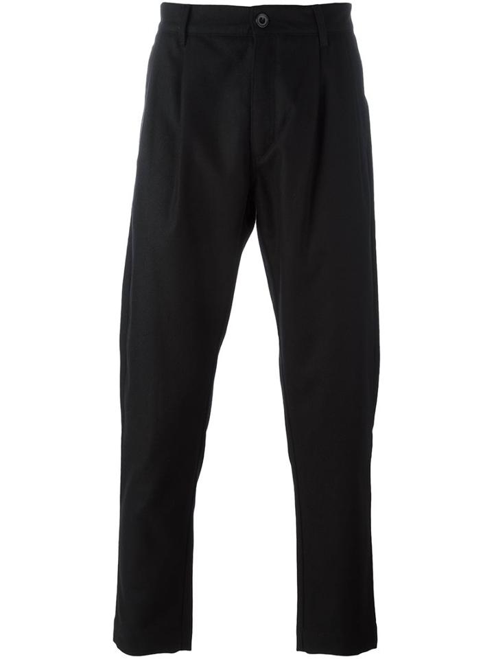 Études Straight Leg Trousers, Men's, Size: 46, Black, Wool