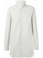 Rick Owens Funnel Neck Shirt, Men's, Size: 46, White, Polyester