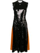 Brognano Colour-block Asymmetric Dress - Black
