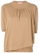 Marni Asymmetric Hem Sweater - Brown