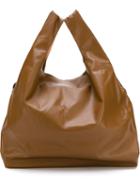Mm6 Maison Margiela Large Triangle Tote, Women's, Brown, Cotton/polyester/polyurethane/viscose