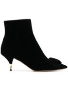 Rochas Bow Ankle Boots - Black