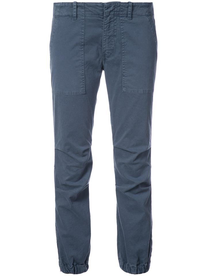Nili Lotan Cropped French Pant - Blue