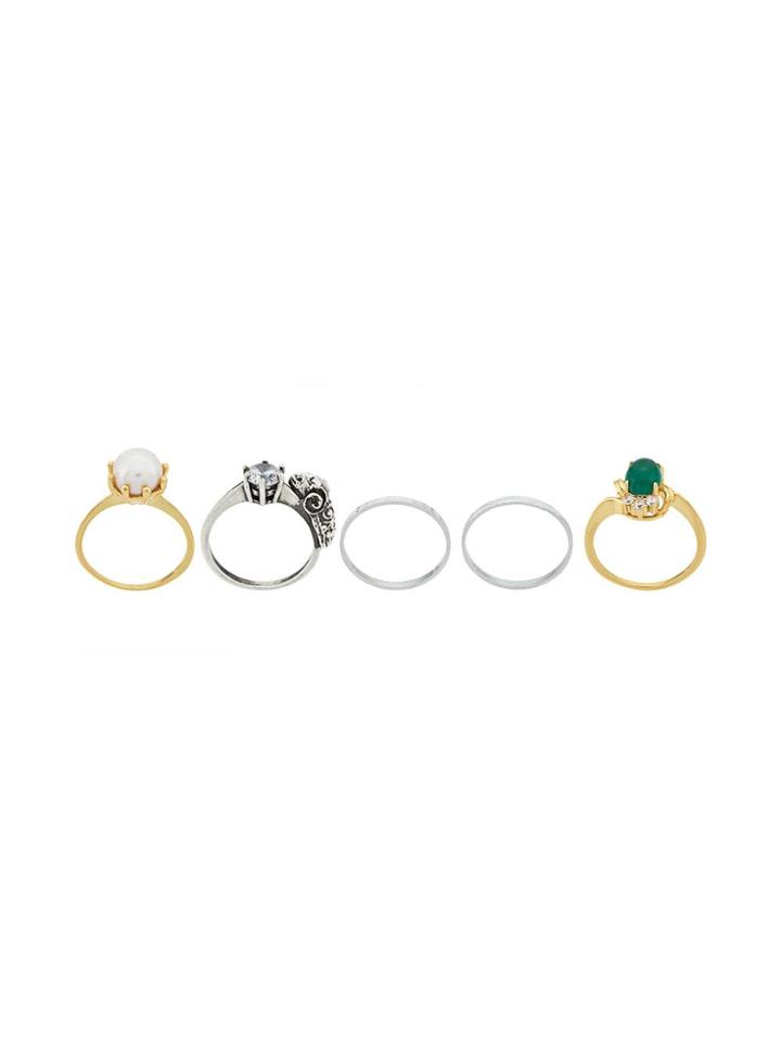 Iosselliani Puro Set Of Rings - Gold