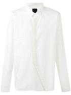 Thom Krom Diagonal Placket Shirt, Men's, Size: Xl, White, Cotton