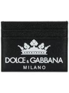 Dolce & Gabbana Crown Print Card Holder - Black