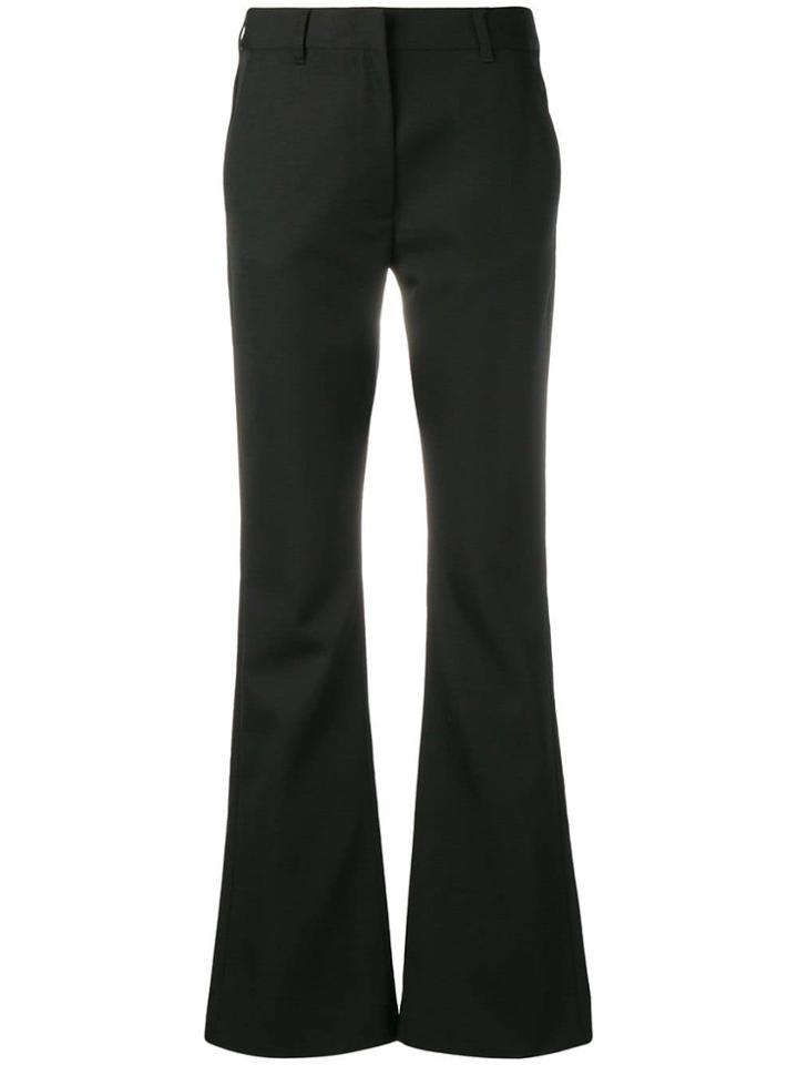 Mm6 Maison Margiela Flared Tailored Trousers - Black