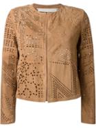 Drome Laser Cut-out Jacket, Women's, Size: S, Nude/neutrals, Goat Suede