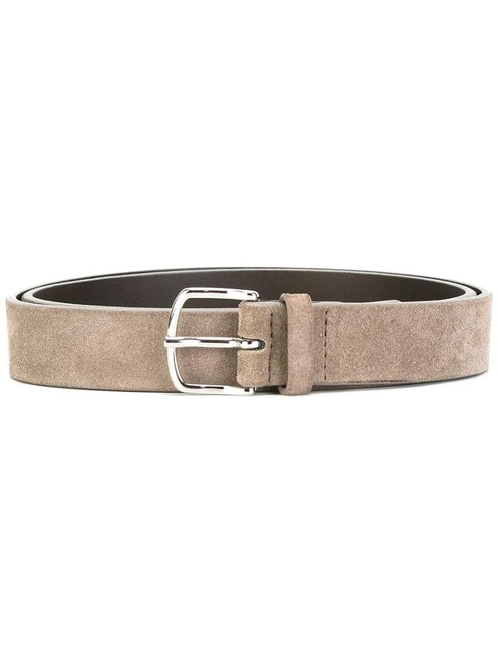 Orciani Classic Belt, Men's, Size: 90, Grey, Chamois Leather