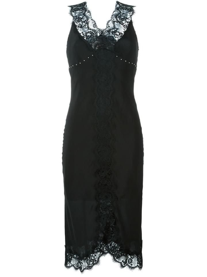 Twin-set Lace Trim Midi Dress