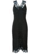 Twin-set Lace Trim Midi Dress