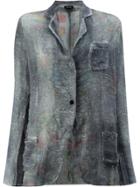 Avant Toi Shirt Style Cardigan - Blue