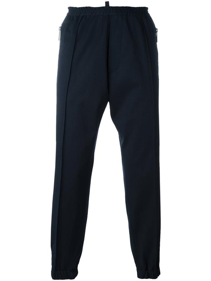 Dsquared2 Tapered Trousers, Men's, Size: 50, Blue, Cotton/spandex/elastane/virgin Wool