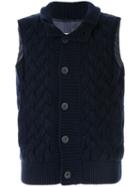Herno Cashmere Knitted Gilet - Blue