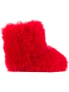 Ex Infinitas Long Hair Merino Boots - Red
