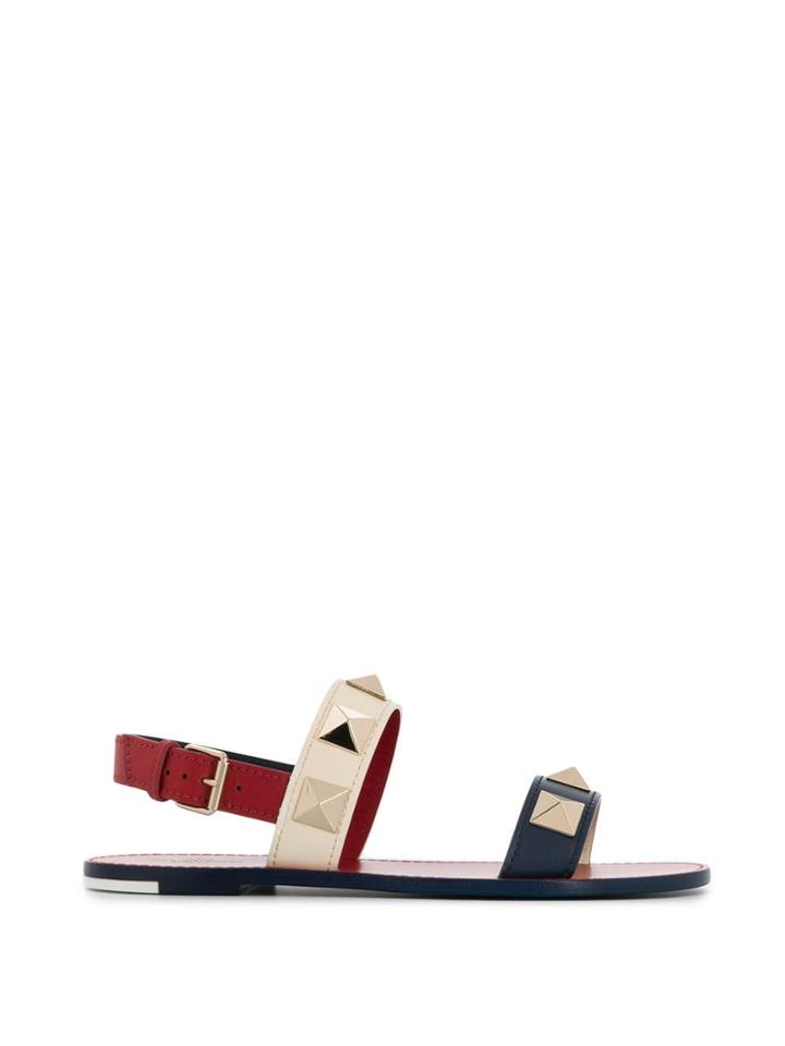 Valentino Valentino Garavani Rockstud Flat Sandals - Blue