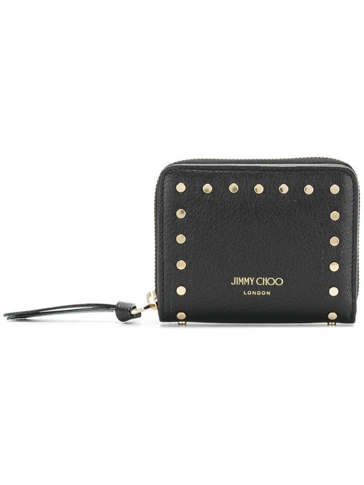 Jimmy Choo Regina Small Studded Wallet - Black