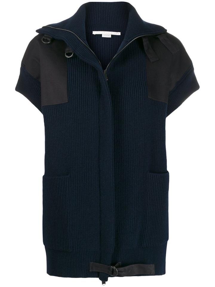 Stella Mccartney Patch Knitted Jacket - Blue