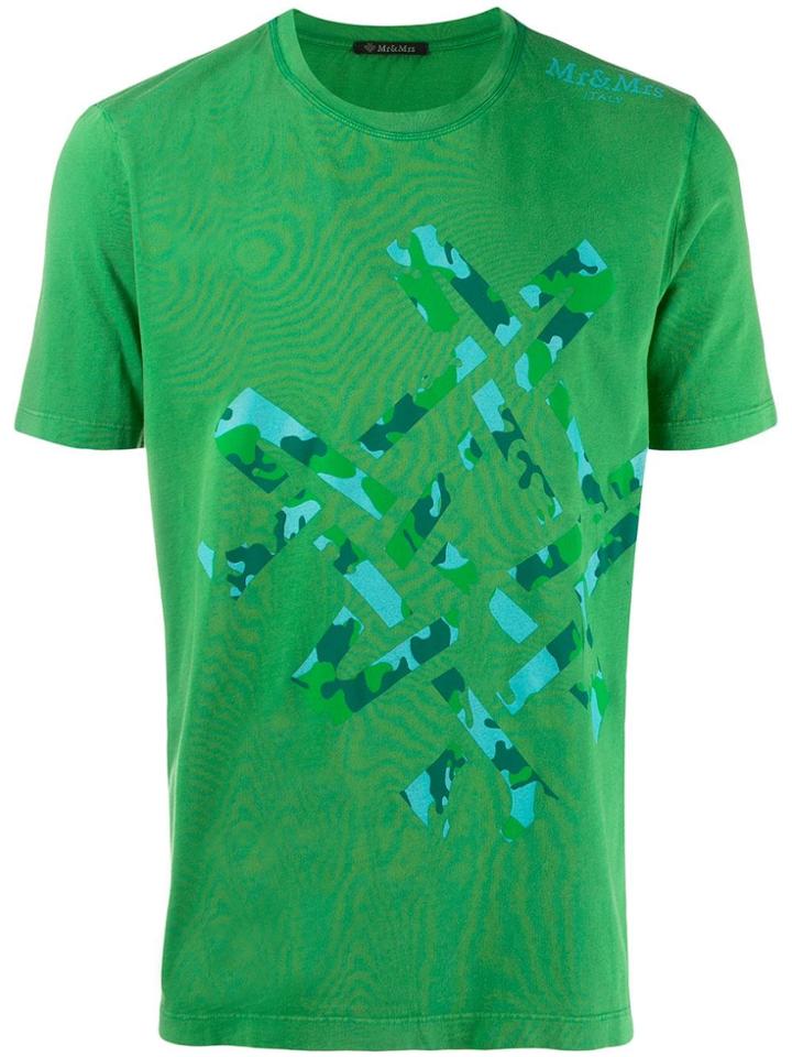 Mr & Mrs Italy Abstract Camouflage T-shirt - Green