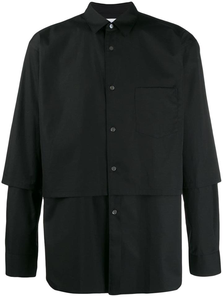 Comme Des Garçons Shirt Slim-fit Layered Shirt - Black