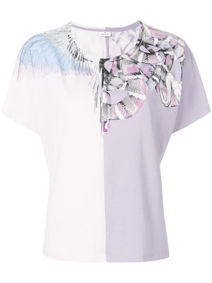 Marcelo Burlon County Of Milan Snake Wings T-shirt - Pink & Purple