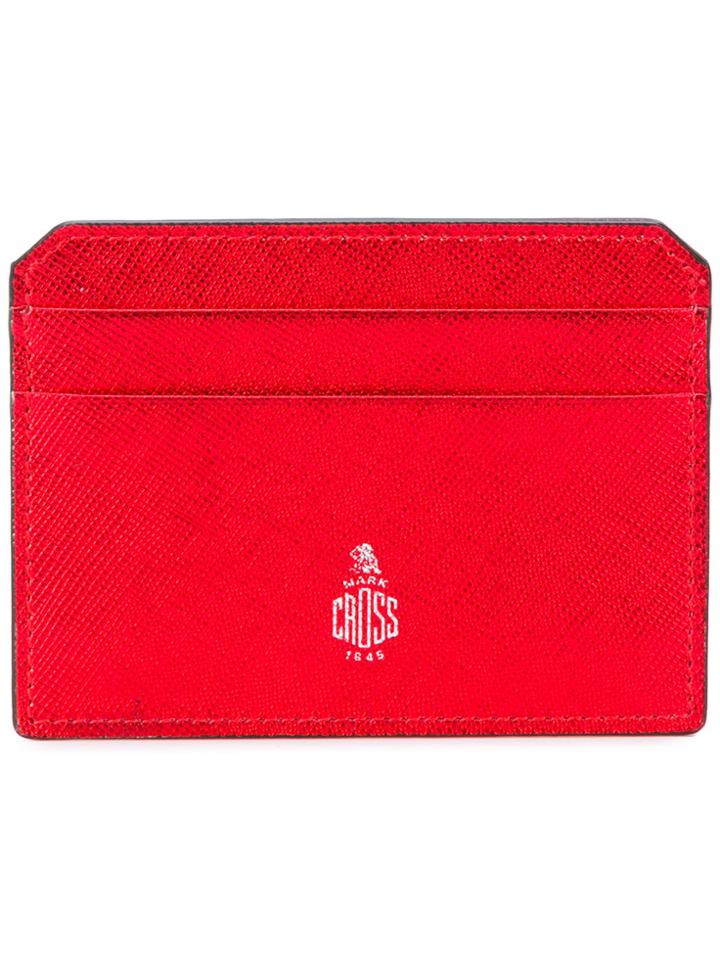 Mark Cross Logo Print Wallet - Red