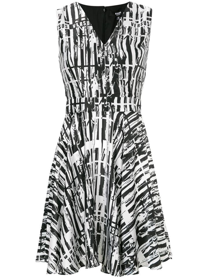 Versus Printed V-neck Dress - White