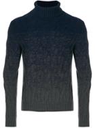 Diesel Marl Stripe Panelled Sweater - Grey