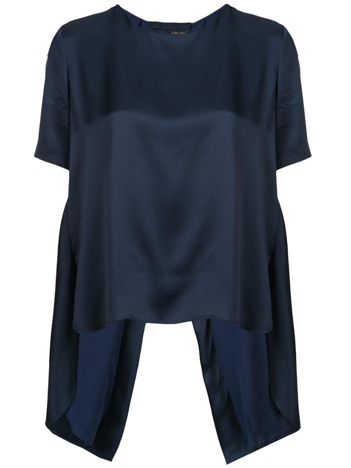Adam Lippes Short-sleeve Shift Blouse - Blue