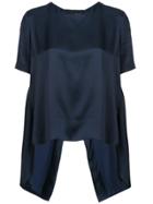 Adam Lippes Short-sleeve Shift Blouse - Blue