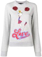 Love Moschino Cheerleader Print Sweatshirt - Grey