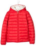 Save The Duck Kids Teen Hooded Padded Coat - Red