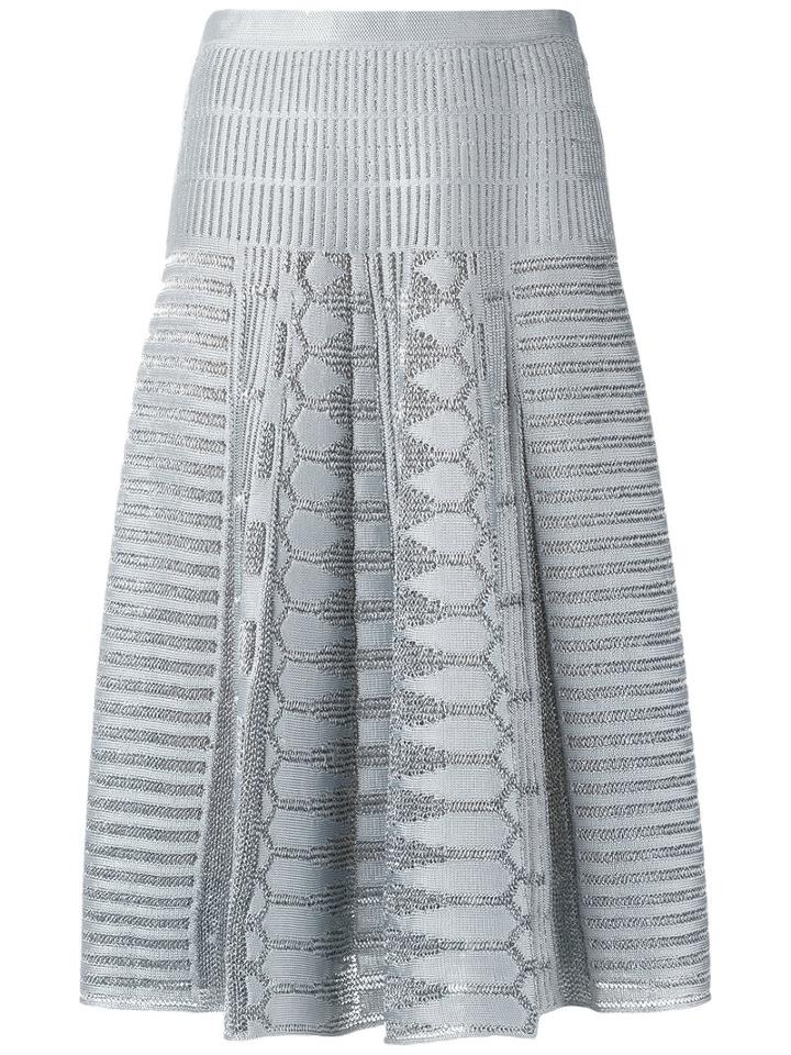 Gig - A-line Knitted Skirt - Women - Polyester/spandex/elastane/viscose - Pp, Grey, Polyester/spandex/elastane/viscose