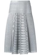 Gig - A-line Knitted Skirt - Women - Polyester/spandex/elastane/viscose - Pp, Grey, Polyester/spandex/elastane/viscose