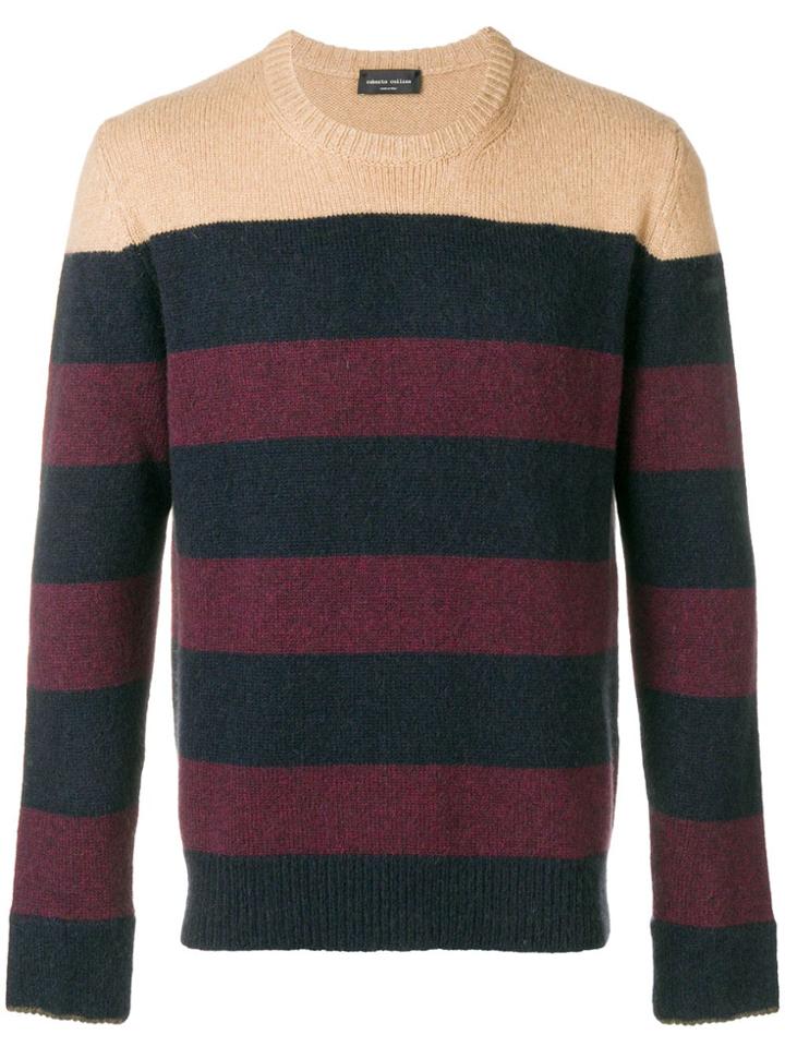 Roberto Collina Horizontal Stripe Jumper - Blue