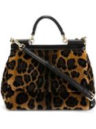 Dolce & Gabbana Sicily Tote, Women's, Black, Leather/suede