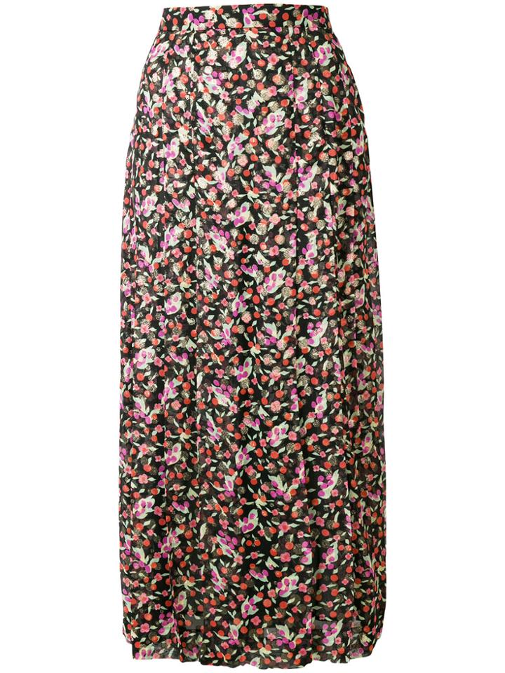 Barbara Bui Floral Flared Midi Skirt - Multicolour