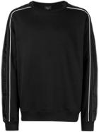Mumofsix Contrast Striped Sleeve Sweatshirt - Black