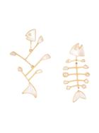 Tory Burch Small Fish Mismatched Earrings - Gold