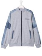 Roberto Cavalli Junior Contrast Logo Jacket - Grey