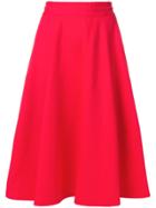 Msgm Elasticated Full Skirt - Red