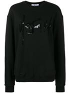 Msgm Sequins Embellished Sweatshirt - Black