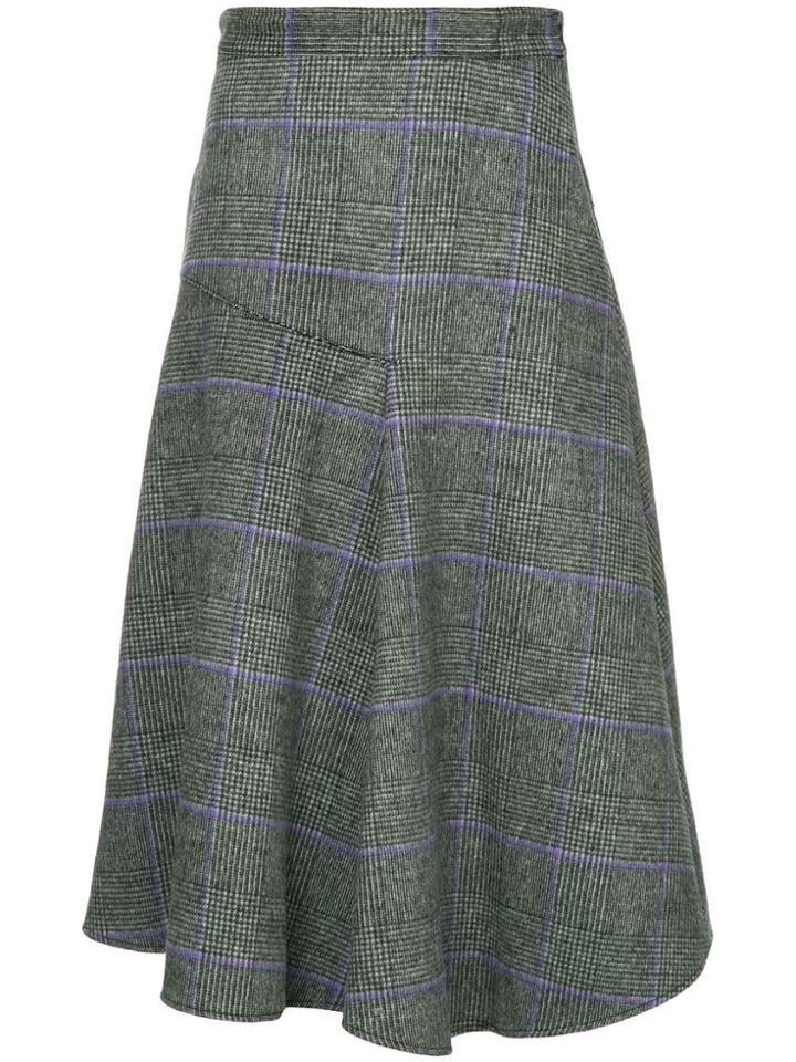 Des Prés Flared Midi Skirt - Grey